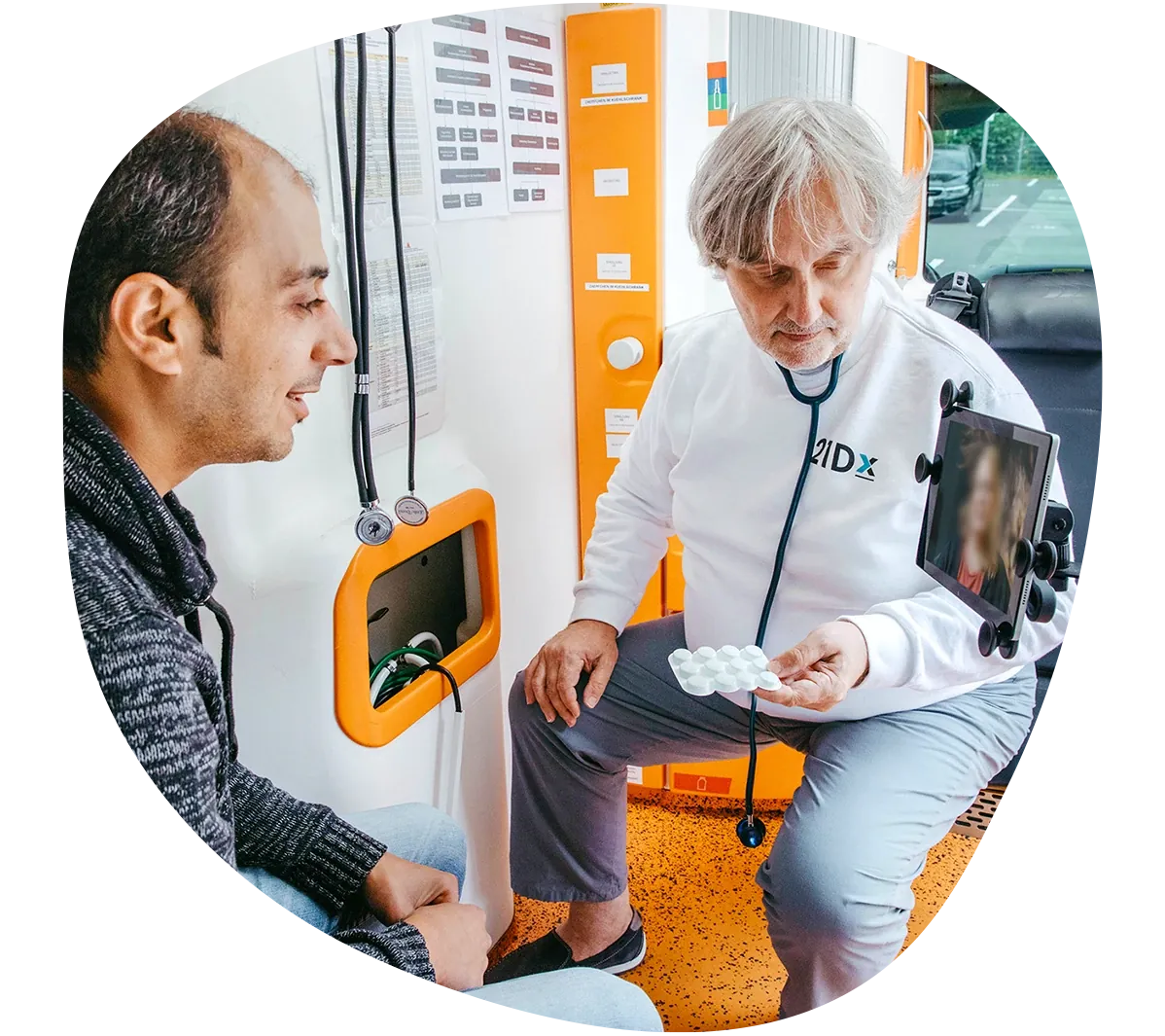 Medizinische Versorgung mit Sanitätsstation